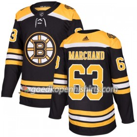 Boston Bruins Brad Marchand 63 Adidas 2017-2018 Zwart Authentic Shirt - Mannen